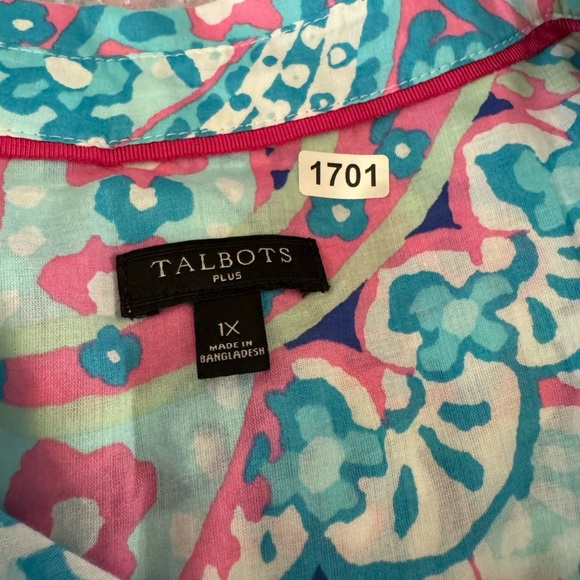 Talbots Multicolor Paisley Blouse 1X - Picture 11 of 11